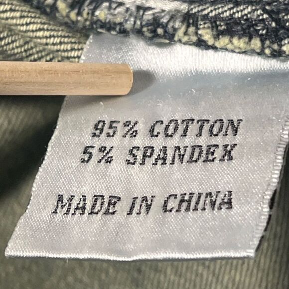 Cache’ denim jeans size 4 cropped rope belt w/belt rhinestone circle belt holes - Picture 6 of 7